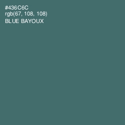 #436C6C - Blue Bayoux Color Image
